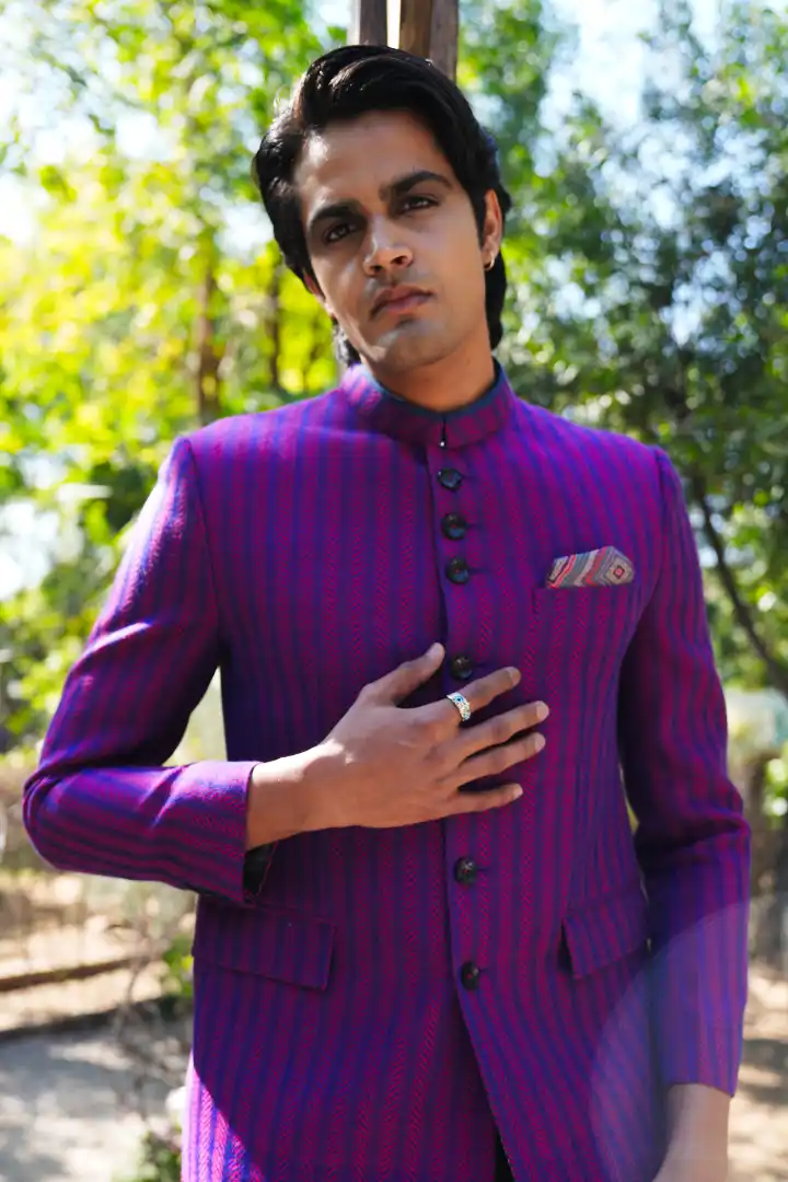 The Heritage Weave Bandhgala - Image 4