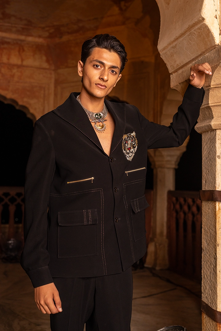 Tiger Embroidered Shacket - Image 6