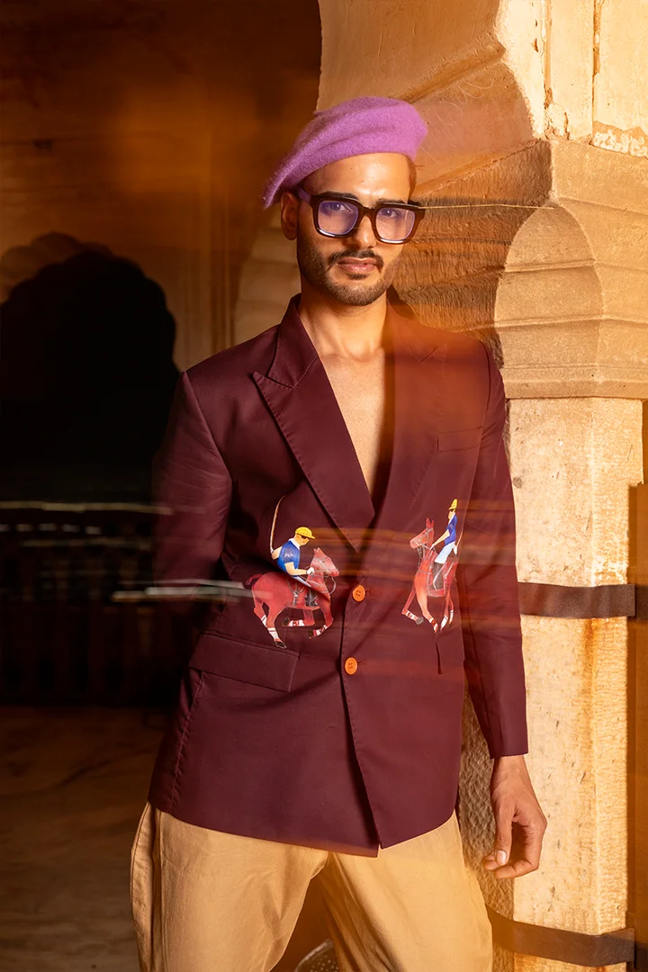 Hand-Painted Double Breasted Blazer - Image 4