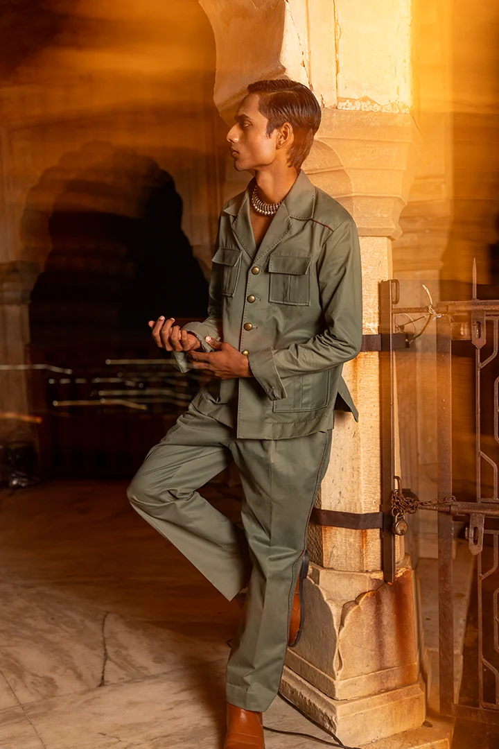 Military Green Hunting Shacket Set - Image 3