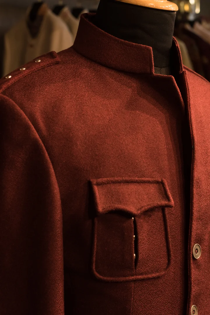 Maroon Hunter Coat - Image 5