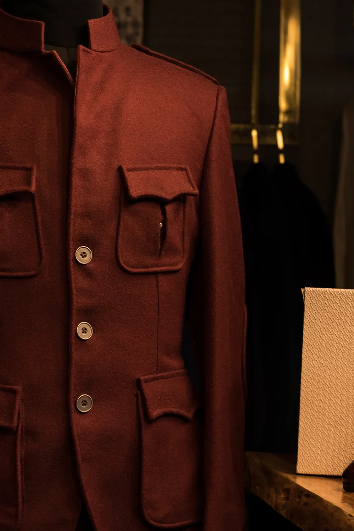 Maroon Hunter Coat - Image 2