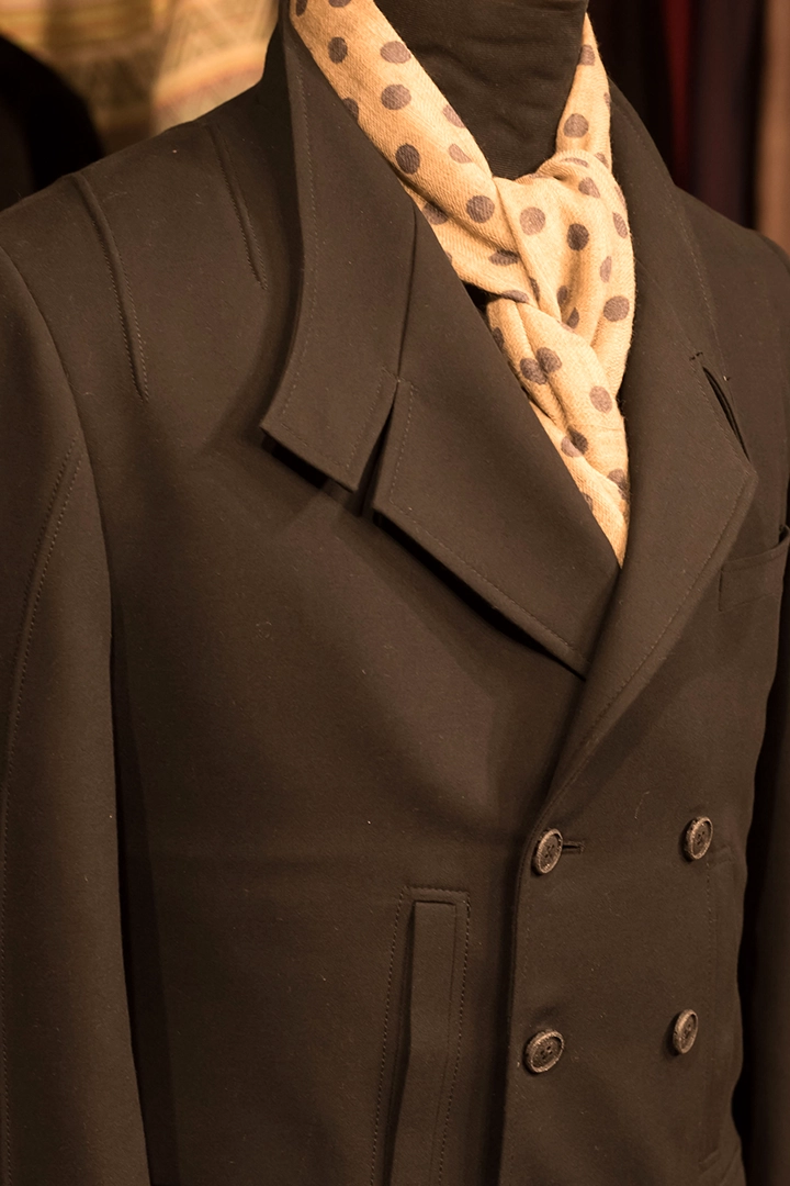 Black Double-Breasted Long Coat - Image 5