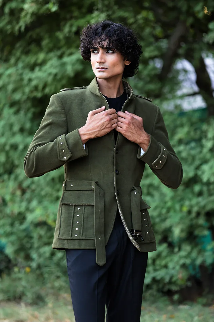 Royal Olive Bandhgala - Image 3